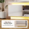 Skyzoo TV Stand with Storage & LED Lights & Power Outlets for TVs up to 80", Modern Entertainment Center for Living Room - 3 of 4