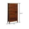 5-Tier Solid Wood Vertical Bookshelf with Enclosed Back – Transitional Storage Shelf for Living Room or Home Office-3irtyhousy - 4 of 4