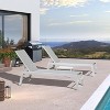 PURPLE LEAF Outdoor Chaise Lounge Set Adjustable Recliner with Side Table Aluminum Outdoor Lounger - 2 of 4