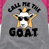 Girls' - Instant Message - Call Me The Goat Shirt Tail Raglan Graphic T-shirt - 2 of 4