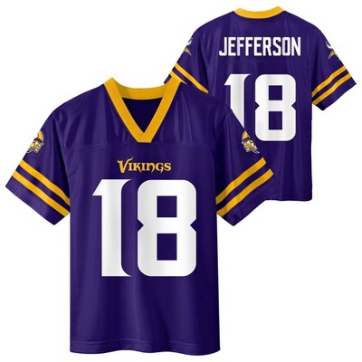 NFL Minnesota Vikings Youth Justin Jefferson Short Sleeve Jersey