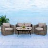 Tarien 4 Pc Living Set - Indoor/Outdoor - PAT7524 - Safavieh - 3 of 4