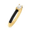 Ross-Simons Italian .30 Carat CZ and Black Enamel Ring in 18kt Gold Over Sterling - 3 of 4