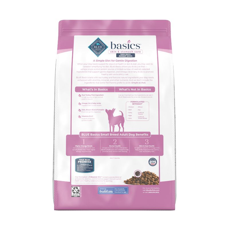 Blue Buffalo Basics Limited Ingredient Diet Turkey & Potato Recipe Small Breed Dry Dog Food, 4 of 13