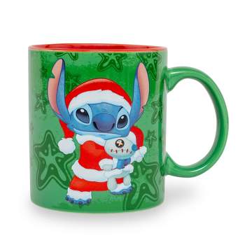 Silver Buffalo Disney Lilo & Stitch Santa Suit Ceramic Mug | Holds 20 Ounces