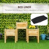 SKRAN Raised Garden Bed Set of 3, Wooden Elevated Planter Box with Legs and Bed Liner, for Backyard and Patio to Grow Vegetables, Herbs, Natural - 4 of 4