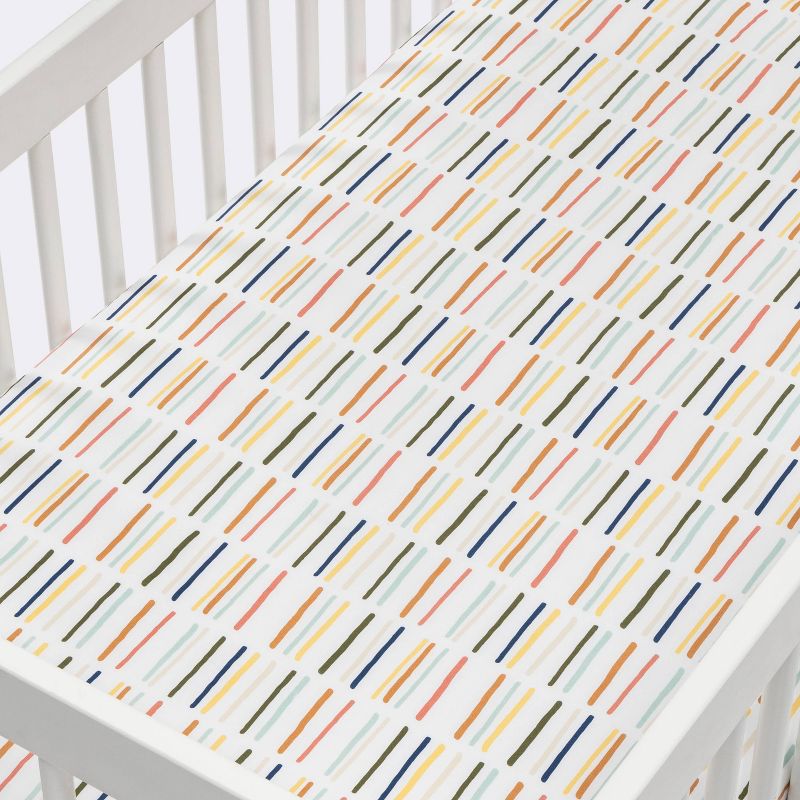 Fitted Crib Sheet Dashes - Cloud Island&#8482;, 3 of 8