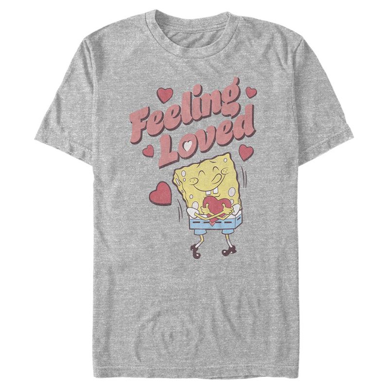 Men's SpongeBob SquarePants Valentine's Day Feeling Loved T-Shirt, 1 of 6