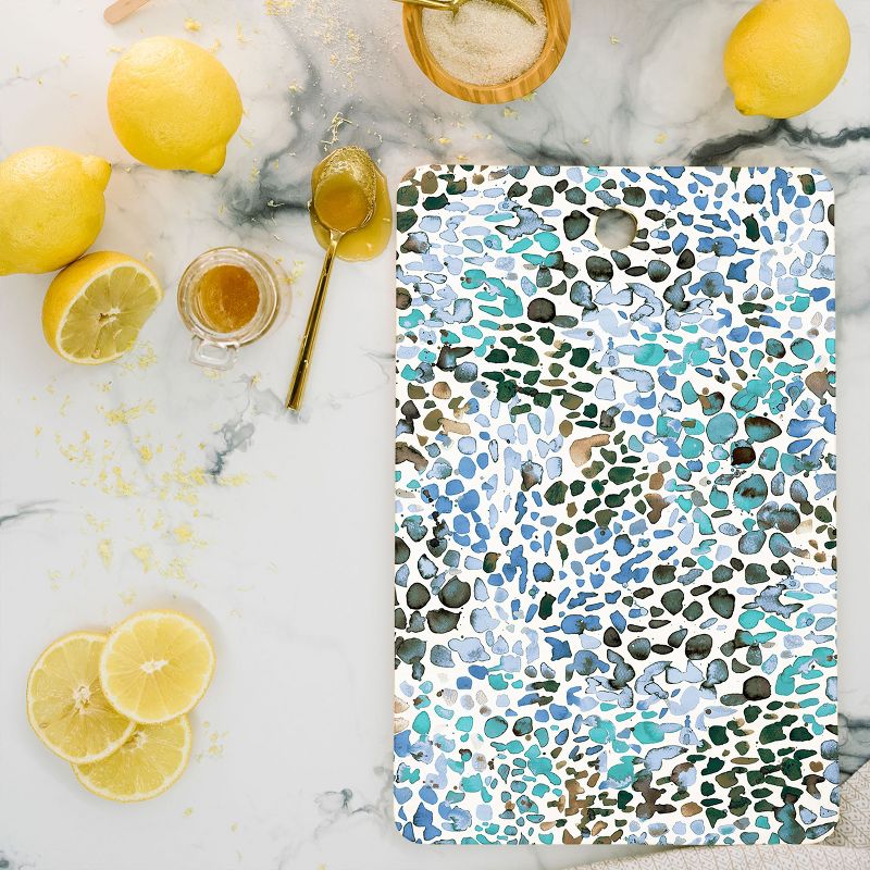 Ninola Design Blue Speckled Painting Watercolor Stains Cutting Board - Deny Designs, 2 of 4