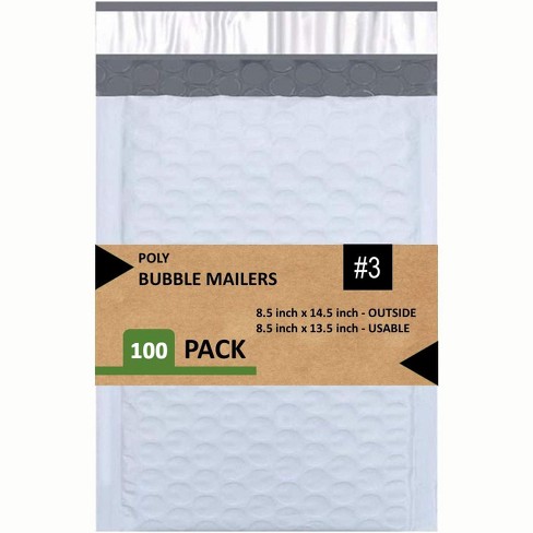 Link Size #3 8.5"x14.5" Poly Bubble Mailer Self-Sealing Waterproof Shipping Envelopes Pack Of 10/25/50/100 - image 1 of 4
