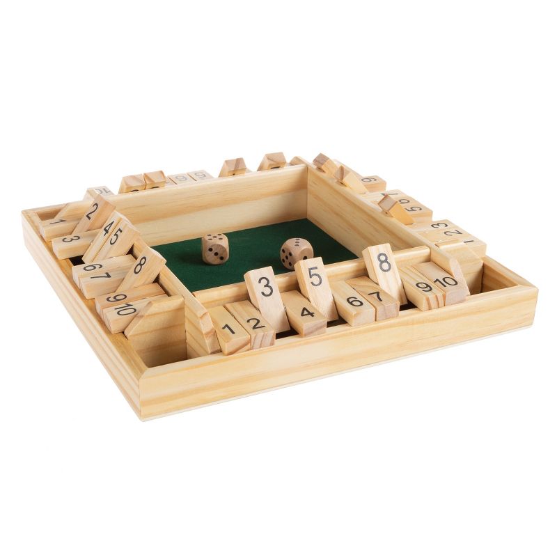 Toy Time Kids' 4-Player Wooden Shut the Box Game Set, 5 of 9