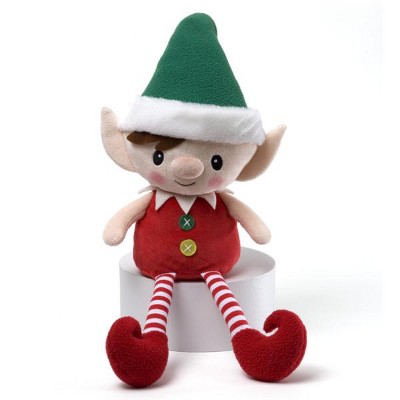 Gund 16" Red, Green and White Striped Plush Personalized Magic Message Christmas Elf