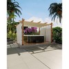 Aluminum Pergola with Adjustable Canopy, Outdoor Metal Gazebo with Reinforced Frame, Waterproof Sun Shade for Patio, Backyard, Garden - 3 of 4