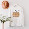 Simply Sage Market Women's Graphic Sweatshirt Orange Plaid Pumpkin - 3 of 4
