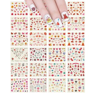 Wrapables Valentine's Day Water Transfer Nail Decals, 24 sheets (I Love You) - 1 of 1