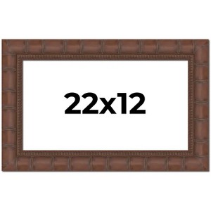 PosterPalooza | 22x12 Wide Bamboo Picture Frame, UV Acrylic, 4 Finishes - Brown, Black, Silver, and Natural - 1 of 4