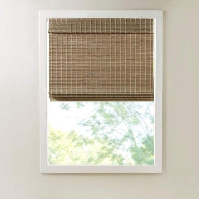 Dsvimoy Curtain Panel Bamboo Light Filtering Roman Shade for Modern Living Spaces, Beige, 7.87"*7.78"*7.87"