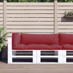 vidaXL Pallet Cushions 3 pcs Red Fabric - 1 of 4