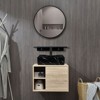 24 in. W x 19 in. D x 29 in. H Single Sink Bath Vanity in Burlywood with Burlywood Solid Surface Top and Mirror - 2 of 4