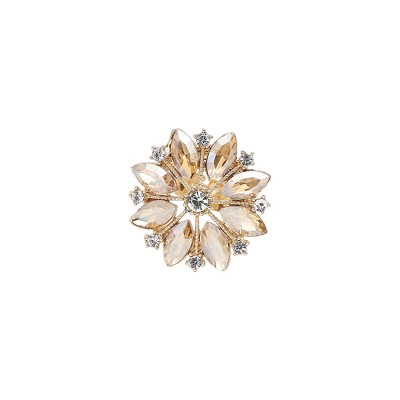 SOHI Women's Pink Marquise Flower Cocktail Ring