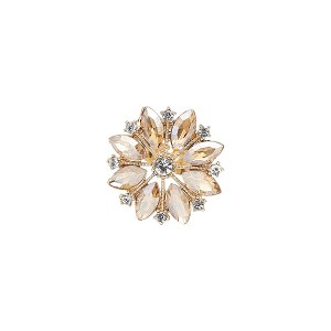 SOHI Women's Pink Marquise Flower Cocktail Ring - 1 of 3