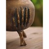 Slickblue Skeleton Hands Iron Vase, Gold Finish Decorative Flower Holder for Halloween or Gothic Décor - 4 of 4