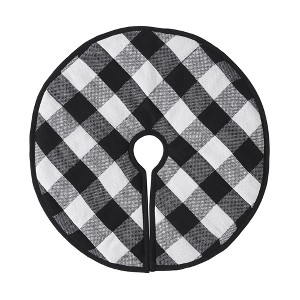 Annie Black Check Tree Skirt 24 VHC Brands - 1 of 3