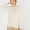 JENNIE LIU Women's 100% Pure Cashmere Long Sleeve Crew Neck Pullover Sweater - 3 of 4