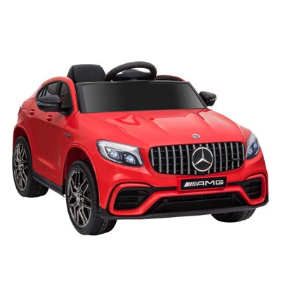 Aosom 12V Ride On Toy Car for Kids with Remote Control, Mercedes Benz AMG GLC63S Coupe, 2 Speed, with Music, Electric Light, Black
