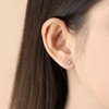 Sterling Silver Flower - Shaped Dot Stud Earrings Beautiful Design - 3 of 4