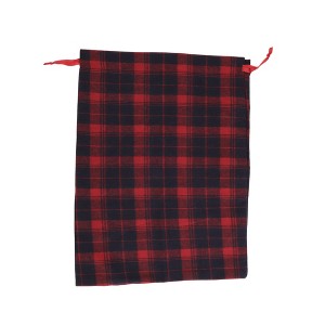Unique Bargains Plaid Drawstring Bag 1 Pc - 1 of 4