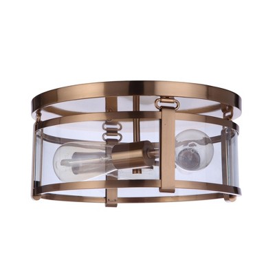 Craftmade Lighting Elliot 3 - Light Flush Mount in  Satin Brass