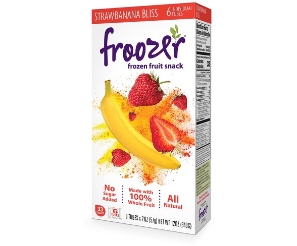 Froozer Strawberry Banana Bliss Frozen Fruit Snack - 12oz