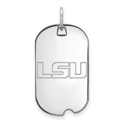 Black Bow Jewelry 14k White Gold Louisiana State Fighting Tigers NCAA Pendant