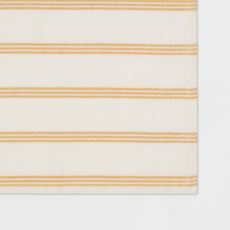 Cotton Striped Tablecloth Yellow - Threshold™, 3 of 4