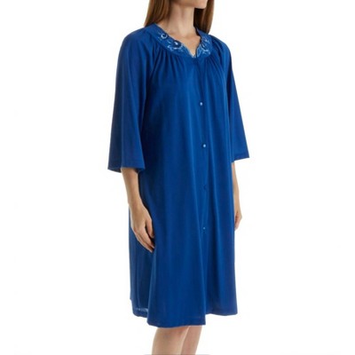 Women's Short 3/4 Sleeve Button Down Robe - Shadowline Lingerie