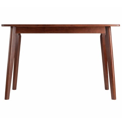 Winsome Shaye Walnut Solid Wood Mid-Century Modern Dining Table