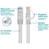 Monoprice Cat6 Ethernet Patch Cable - 2 Feet - White | Network Internet Cord - RJ45, Stranded, 550Mhz, UTP, Pure Bare Copper Wire, 24AWG - Flexboot - 3 of 4