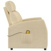 vidaXL Massage Recliner Cream Fabric - 4 of 4