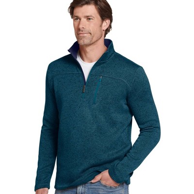 Jockey Men's 1/2 Zip Sweater S Dark Teal Heather : Target