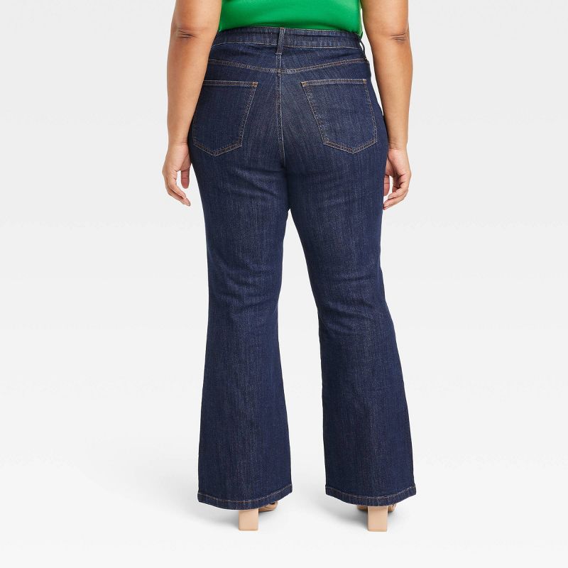 Women's High-Rise Relaxed Flare Jeans - Ava & Viv™, 2 of 7