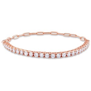 EVERLY JEWELRY |Cubic Zirconia Tennis Bracelet in Brass - Multiple Gemstone and Metal Color Options. - 1 of 4