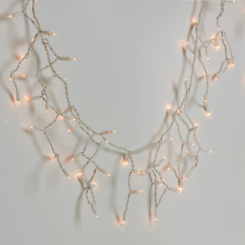 200ct Incandescent Heavy Duty Christmas Indoor Outdoor Icicle String Lights Clear with White Wire - Wondershop