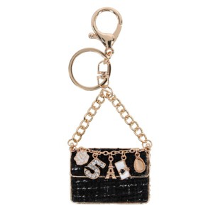CTM Women's Tweed Handbag Bag Charm - 1 of 3