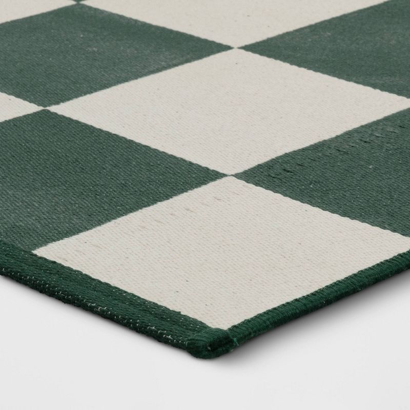 4&#39;x5&#39;6&#34; Checkered Area Rug Ivory/Green - Room Essentials&#8482;, 5 of 6