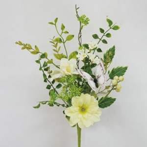 Sullivan's Christmas Dahlia Berry Pick, Green Faux Floral Stem for