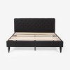 Contemporary  King Size Bed Frame with Button Tufted Diamond Stitching, Plush Upholstered Platform Bed Frame with Headboard -Christopher Knight Home - 2 of 4