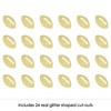 Big Dot of Happiness Gold Glitter Football - No-Mess Real Gold Glitter Cut-Outs - Baby Shower or Birthday Party Confetti - Set of 24 - 2 of 4