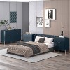 Festivo 3pc Modern Elegance 3 Drawer Nightstands and 6 Drawer Dresser Set Navy - image 2 of 4