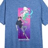 Down To Earth Kade & Zaida Women's Blue Heather Crew Neck Short Sleeve Night Shirt - 2 of 2